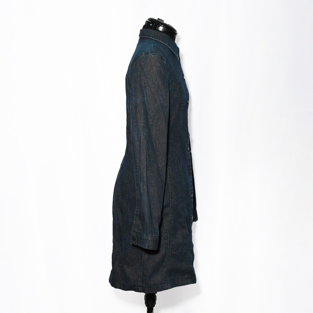 Copper Denim Button Down Dress - Picture 3 of 4